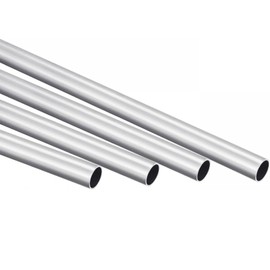 TA-VIGOR 4Pcs 6063 Aluminum Round Tube, 15mm OD 13mm ID 300mm Length Metal Seamless Straight Tubing Aluminum Pipe for Home Furnishing, Machinery, DIY Handicraft