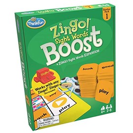 Think Fun Zingo! Sight Words Boost - Juego de cerebro atractivo | Creador de vocabulario expansivo | Estimula la memoria y la concentración | para niñ