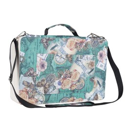 Shulaner 500 Slots Colored Pencil Case with Zipper Closure Large Capacity Retro Style Element Pattern Pencils Bag Waterproof 840D PVC Fabric Pen Organizer Storage Holder for Artist (Green Compasses)