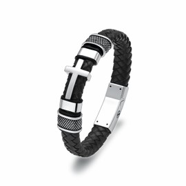 Cremation Jewellery Cross Urn Bracelet for Ashes for Women Men Keepsake Memorial Cuff Bracelet, Stainless Steel, No gemstone