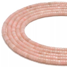 Unbranded Chinese Pink Opal Heishi Disc Beads Size 2x4mm 15.5'' per Strand