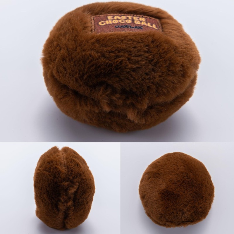WufWuf Easter Choco Ball Plush Dog Toy – Soft, Durable,