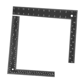Operitacx 2Pcs Shaped Steel Ruler Angle Measuring Tool for Engineers and Carpenters Durable Ruler with Scales for Accurate Measurements Woodworking and Painting