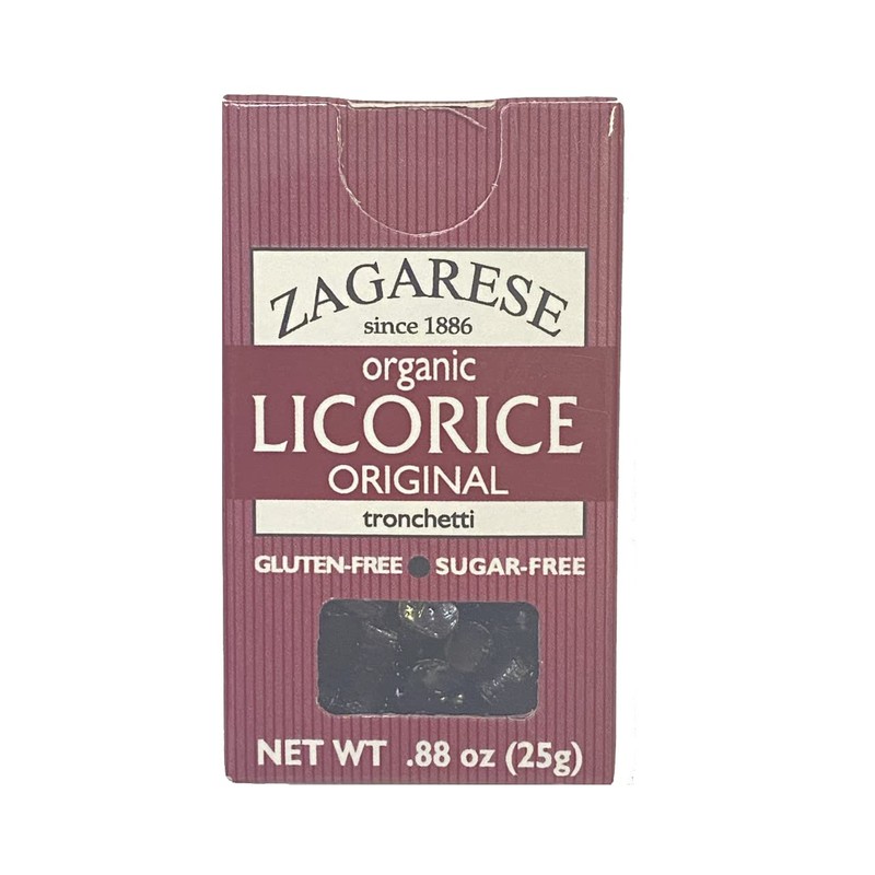 Zagarese 100% Organic Licorice, Original Extra, Dark Brown, Black, (TICO),