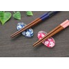 Ishida Chopsticks, Black/Pink, Made in Japan, Product Size: Chopsticks: 9.1