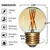 FANNIS 6 Pack G50 E26 Globe LED Light Bulbs Dimmable,