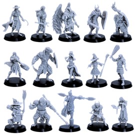 Playable NPC Model Characters Fantasy 30mm Dungeons and Dragons Miniature Gaming, Tabletop Games Creature Beast TTRPG Role Playing Games