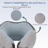 Euqvunn Cuscino da Viaggio Regolabile con Borsa, Cuscino Viaggio in