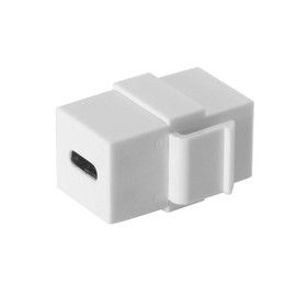 CY USB-C Type-C Extension Keystone Jack Coupler Adapter for Wall Plate Panel Female to Female White