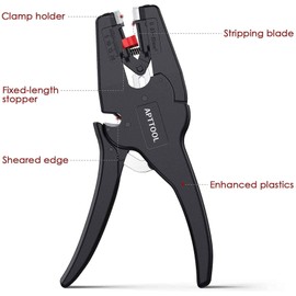 APTTOOL Automatic Wire Stripper, Cable Stripper Tool Electrical, Wire Stripping Tool with Self-Adjusting Jaws, Light and Portable