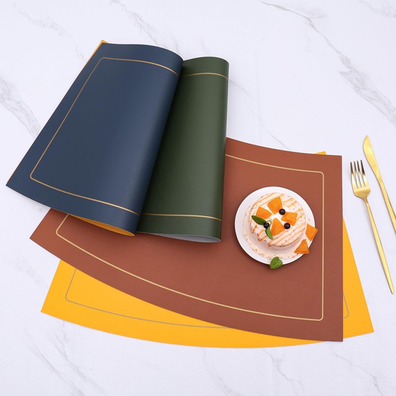LQICAI Placemats Set of 6 Round Table Place Mats Washable