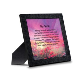 Sympathy Gifts for Loss of Mother, Condolence Gift, In Loving Memory Memorial Gifts for loss of Wife, Mom, Grandma or Sister, Bereavement Gifts to Remember Her Smile, Memorial Picture Frame, 8667CH
