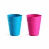 Set di 2 bicchieri rigidi di plastica riutilizzabili 250 ml