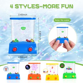 WARTTOY 4 Pieces Handheld Water Games -Beach Water Table Water Ring Small Toys- Mini Arcade Retro Pastime Game - Fun Games for Teenagers - Need to add Water (4 PCS Classic Edition)