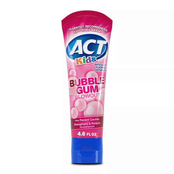 Undisclosed ACT Kids Anticavity Fluoride Toothpaste, Bubble Gum Blowout, 4.6