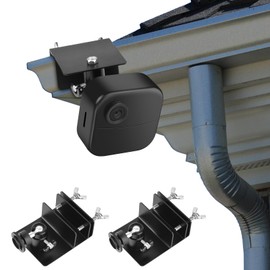 ALERTCAM Gutter Mount for Blink Outdoor 4 (4th Gen)/(3rd Gen) & Blink XT / XT2 Camera, Adjustable Weatherproof Aluminum Alloy Mount Bracket for Home Security System (2 Pack, Black)
