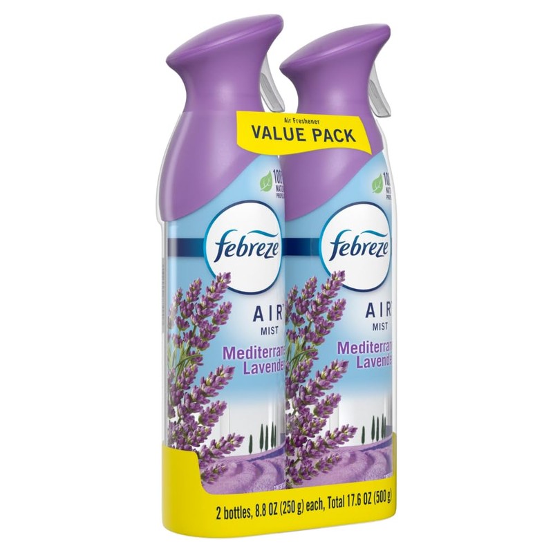 Febreze Air Freshener Spray, Odor-Fighting Room Spray, Mediterranean Lavender Scent,