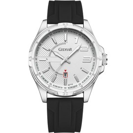 EAJOMIN Classic Wrist Watches for Men,Silicone Strap Military Army Sports Analog Quartz Calendar Date Big Large Face Waterproof Gift Watches (G712M Silver Black)