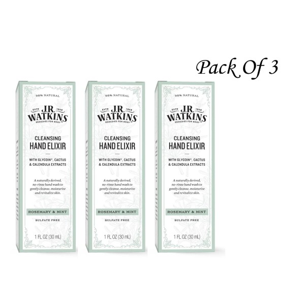 J.R. Watkins Rosemary & Mint Cleansing Hand Elixir - 1