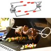 Stainless Steel Meat Clip Set for Rotisserie Spit, 2 Meat