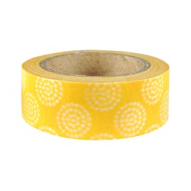 Wrapables Dotted Japanese Washi Masking Tape, Yellow Dots Blooming