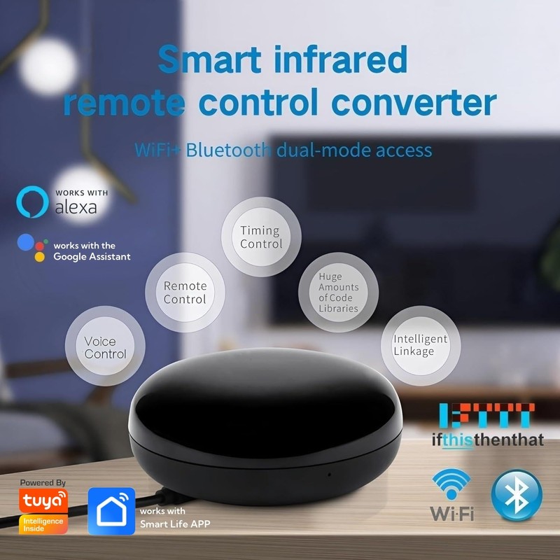 WiFi Smart IR Blaster, IR Remote Control Hub for Smart