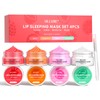 Lip Mask Set 4 Pcs, Overnight Lip Sleeping Mask with