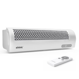 shinic Window Fan with Reversible Airflow, 4 Speeds, Thermostat Remote Control, Weather Resistant, Quiet Window Fan, 6 Spacer Blocks, Fits 26.0" - 39.7" Window, for Home Bedroom Kitchen Office, White