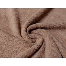 Jersey Fine Sherpa Fleece Fur Fabric Material Camel, 1Mtr - 150cm x 100cm