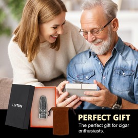 FANKAI - Juego de punzón y soporte para cigarros, cortador de triple punzón, soportes duales, calibre de anillo 20-25-30, abridor de agujeros con bolsa portátil, herramienta perforadora multifuncional