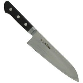 Minamoto Kanemasa M Series KC-718 All Steel with Base, Black Plywood Handle, Santoku, 7.1 inches (180 mm) (With Main Blade)