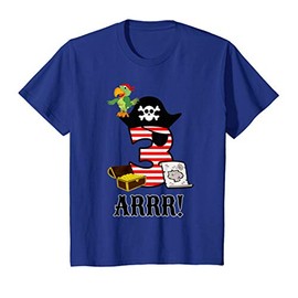 3 Year Old Pirate Birthday Party Theme Boy Girl Shirt T-Shirt