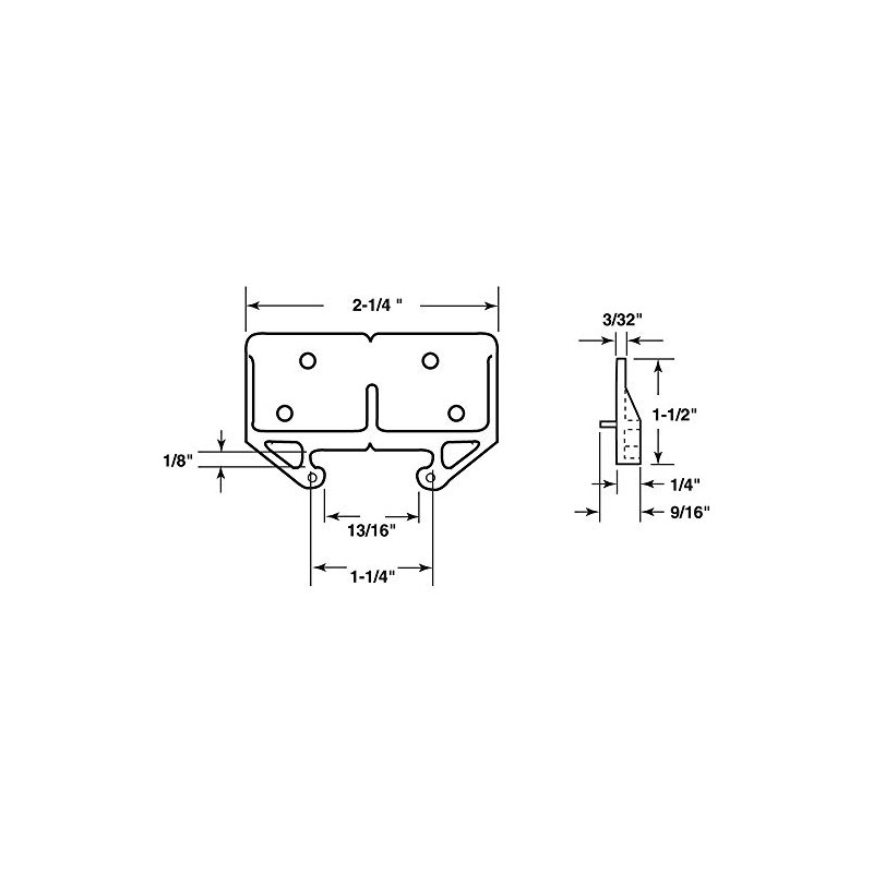 Prime-Line R 7130 3/32 in. x 1-3/16 in., Purple Drawer