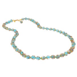 GlassOfVenice Murano Glass Sommerso Long Necklace - Teal