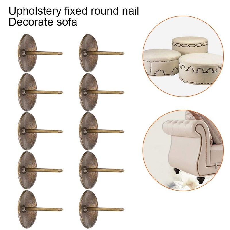 30pcs Drum Tacks Retro Decorative Nails Antique Decorative Nails Wooden