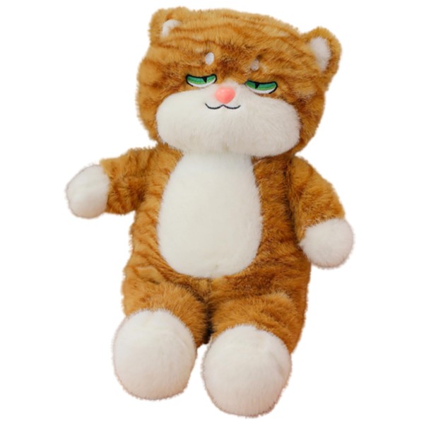 13.7 Inches /35cm Fat Orange Plush Cat Toy, Realistic Stuffed