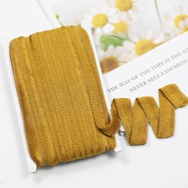 27Yards 25mm/0.98inch,Gold Trim FringeTrim Macrame Tassel Lace Trim for Sewing Crafts Clothing, Trim Curtains Sewing Quilting Clothes Accessories Lampshade Curtain Home DIY Decoration(Brown)