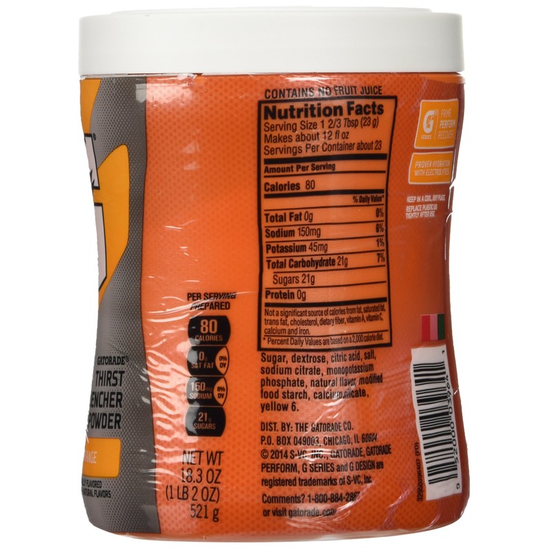 Gatorade Powder, Orange, 18.3-ounce Canister (1 Canister)