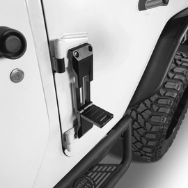 u-Box Wrangler Aluminum Door Hinge Step Foot Pedal Compatible with Jeep Wrangler JK JKU 2007-2018 JL JLU 2018-2025
