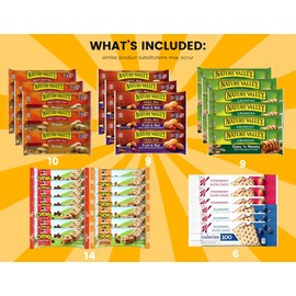 Healthy Snack Box 66 individually wrapped snack bars by VariTreats -Perfect Snacks for Adults, Office, School, College, (66 Count)