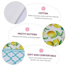 Ciieeo 1pc Lemon Decorative Tablecloth Linen Striped Table Runner for Home Dining Buffet and Party Decoration for Everyday Use and Special Occasions