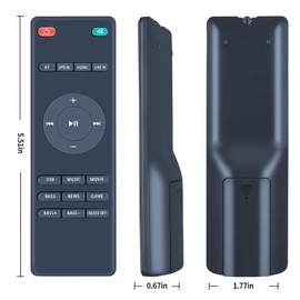 TCNOUMT Remote Control Suitable for HI-FI Bomaker Odine IV 4-Channel Soundbar TV Audio System / ULTIMEA Tapio VII Fosi Audio A3