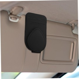 ULTECHNOVO Car Visor Eyeglass Clip Compact Sunglasses Holder for Vehicles Multifunctional Storage for Glasses Cards Items Design Leaf Pattern