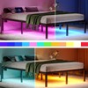 HAVONIZD Queen Bed Frame with LED Lights & Charging Station
