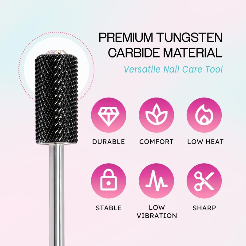 PANA Crystal Top Nail Drill Bits - 3/32'' Large Barrel