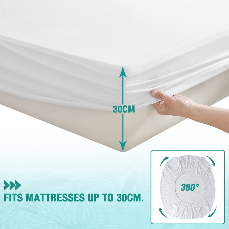 Bedecor Waterproof Mattress Protector Natural Tencel 140 x 200 cm