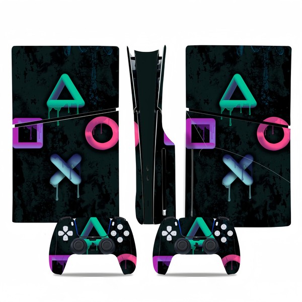 wigmoa Skin Sticker Compatible with PS5 Slim Console Disc Edition,