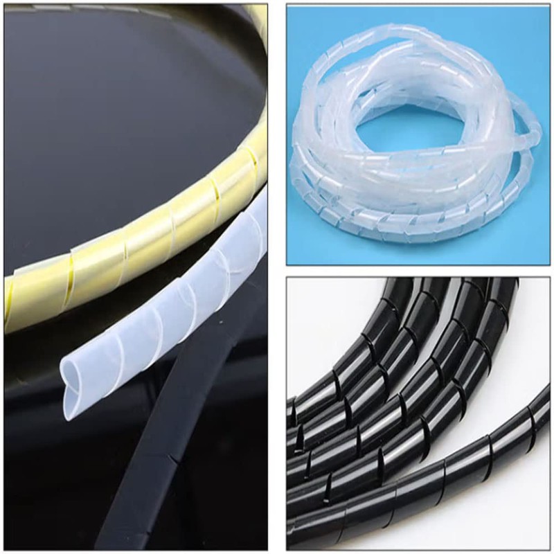 Spiral Cable Wrap -20 Ft 1/2" Cable Management Sleeve Organizer