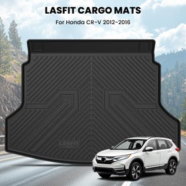 LASFIT Trunk Mat for Honda CRV 2012-2016, All Weather Custom Fit TPE Cargo Mat for CR-V 2012 2013 2014 2015 2016 Trunk Tray Cargo Tray, Black