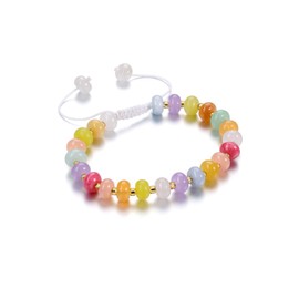 JSDDE Colorful Beaded Bracelet for Women Girls Healing Crystal Gemstone Boho Summer Beach Bracelets Jewelry Gifts Mix Color 3